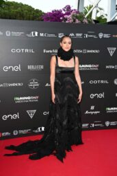Nathalie Emmanuel Dazzles in Black at Filming Italy 2025 Red Carpet