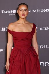 Nathalie Emmanuel Unveils Classic Glamour at Filming Italy 2025