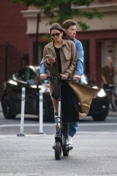 Nina Dobrev Scooters Through NYC with Shaun White