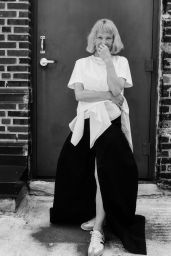 Pamela Anderson Unveils Grecian Minimalism for UK Bazaar 2025