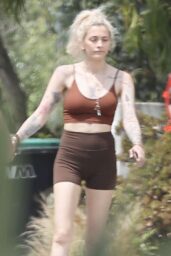 Paris Jackson Debuts New Rocker Look in Malibu