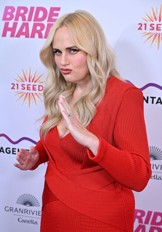 Rebel Wilson Embraces Bold Scarlet Elegance at ‘Bride Hard’ LA Premiere