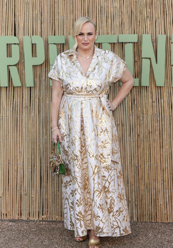 Rebel Wilson Gleams in Floral Maxi at Serpentine