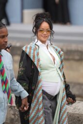 Rihanna & A$AP Rocky Front Row at Dior Homme Show