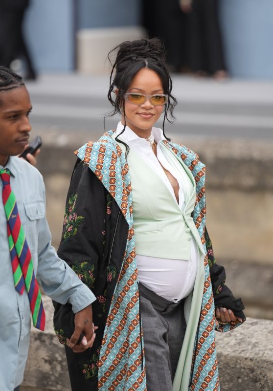 Rihanna & A$AP Rocky Front Row at Dior Homme Show