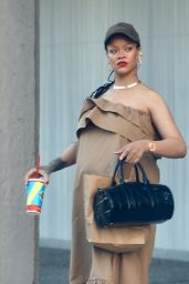 Rihanna Channels Boho-Chic at FatBurger in Los Angeles