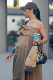 Rihanna Channels Boho-Chic at FatBurger in Los Angeles