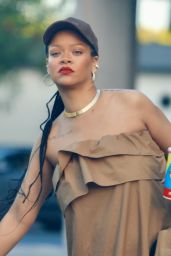 Rihanna Channels Boho-Chic at FatBurger in Los Angeles