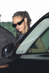 Rihanna Debuts Braids, Denim at Giorgio Baldi Dinner