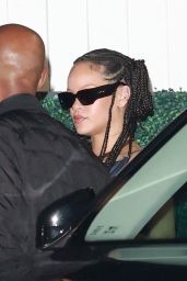 Rihanna Debuts Braids, Denim at Giorgio Baldi Dinner