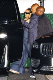 Rihanna Debuts Braids, Denim at Giorgio Baldi Dinner