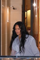 Rihanna Opts for Casual Chic Heading to Paris Fashion Show
