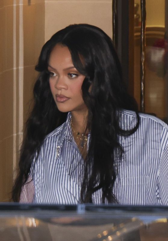 Rihanna Opts for Casual Chic Heading to Paris Fashion Show