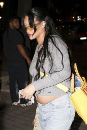 Rihanna Steps Out for Paris Family Dinner