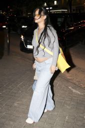 Rihanna Steps Out for Paris Family Dinner