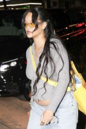Rihanna Steps Out for Paris Family Dinner