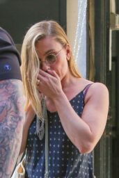 Scarlett Johansson Strolls New York in Polka Dot Chic
