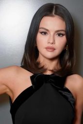 Selena Gomez Unveils Chic Velvet-Bow Minidress