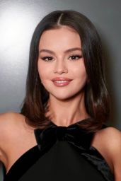 Selena Gomez Unveils Chic Velvet-Bow Minidress