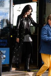 Selena Gomez Wears Studded A.W.A.K.E. Mode Coat in NYC