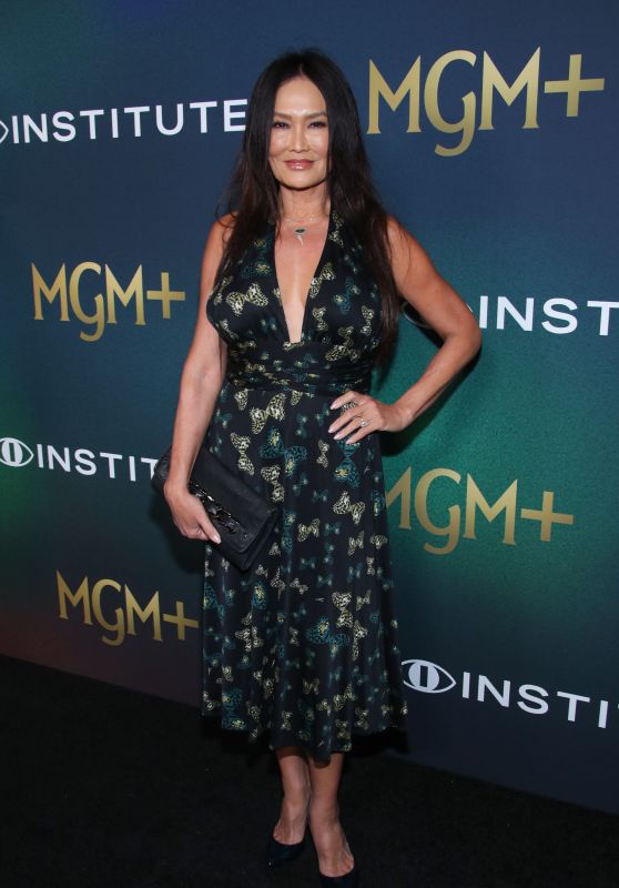 Tia Carrere Charms in Floral Midi at 
