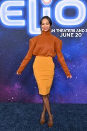 Zoe Saldaña Unveils Color-Block Power at 'Elio' Premiere