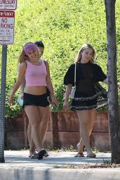 Addison Rae Debuts Bandana-Pink Cool on LA Pool Party Stroll