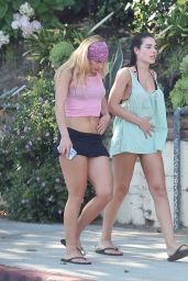 Addison Rae Debuts Bandana-Pink Cool on LA Pool Party Stroll