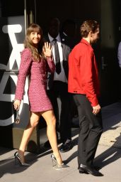 Alison Brie Debuts Power Pink Tweed for Today Show