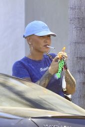 Amber Rose Unwinds in LA Streetwear After Lunch at Crossroads Kitchen