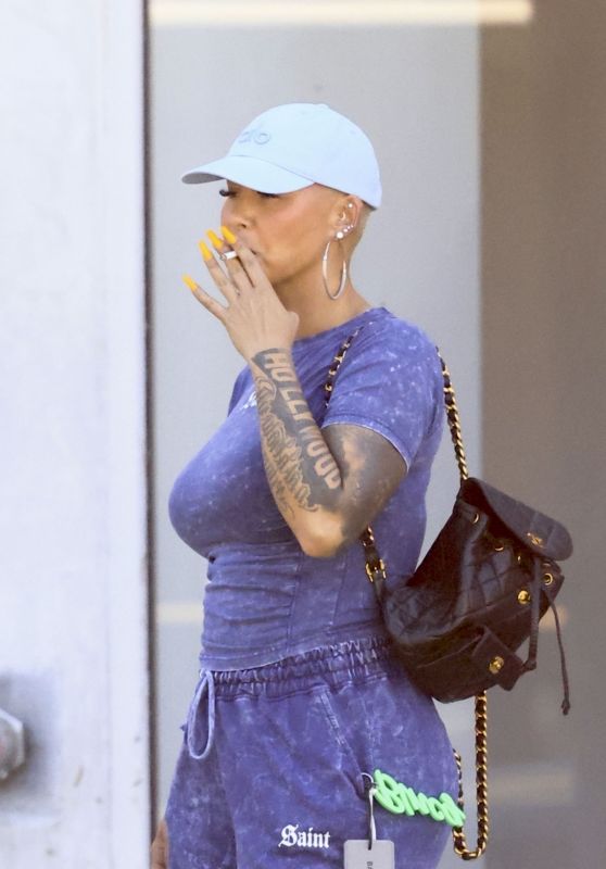 Amber Rose Unwinds in LA Streetwear After Lunch at Crossroads Kitchen