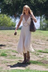 Bella Hadid Wows in Lace Mango Dress at LA Baby Shower
