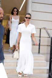 Brooks Nader's Parisian Chic: Unveils Ruffled Mini-Dress Leaving YSL