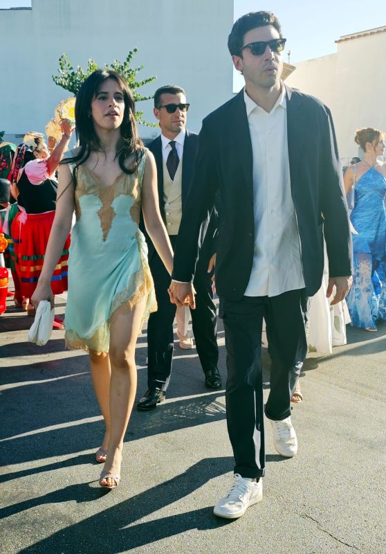 Camila Cabello Channels Vintage Ease in Versace on Capri Stroll