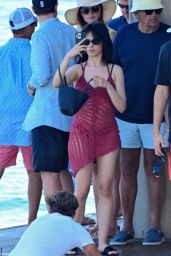 Camila Cabello Lands in Nerano with Sheer Red Charm