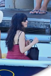Camila Cabello Lands in Nerano with Sheer Red Charm
