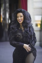 Cardi B Unleashes Lace Noir at Balenciaga Couture – Paris, July 9, 2025