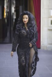 Cardi B Unleashes Lace Noir at Balenciaga Couture – Paris, July 9, 2025