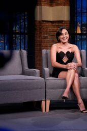 Chase Sui Wonders Dazzles in Cutout Black Dress on Seth Meyers