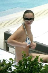 Christina Ricci Soaks Up Sun in Floral Bikini at Miami Beach Hotel