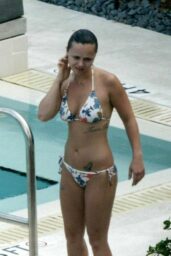 Christina Ricci Soaks Up Sun in Floral Bikini at Miami Beach Hotel