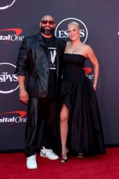 CJ Perry Attends ESPYs 2025 in Ruched Noir Drama