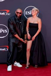 CJ Perry Attends ESPYs 2025 in Ruched Noir Drama