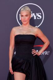 CJ Perry Attends ESPYs 2025 in Ruched Noir Drama