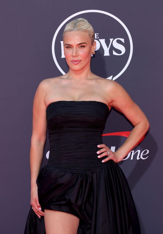 CJ Perry Attends ESPYs 2025 in Ruched Noir Drama