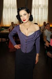 Dita Von Teese Unveils Vintage Glamour at London Pride Brunch