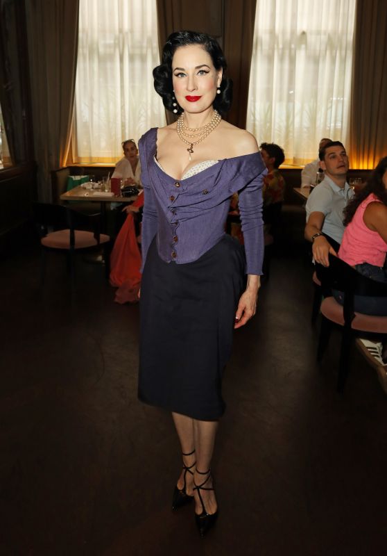 Dita Von Teese Unveils Vintage Glamour at London Pride Brunch