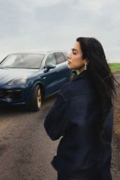 Dua Lipa Drives the Narrative: Chic Denim, Porsche Power, Pure Poise
