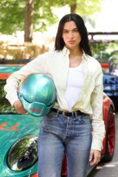 Dua Lipa's Pit Stop Chic at Goodwood Speed Fest