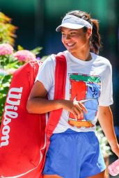 Emma Raducanu Debuts Bold Practice Look at Wimbledon